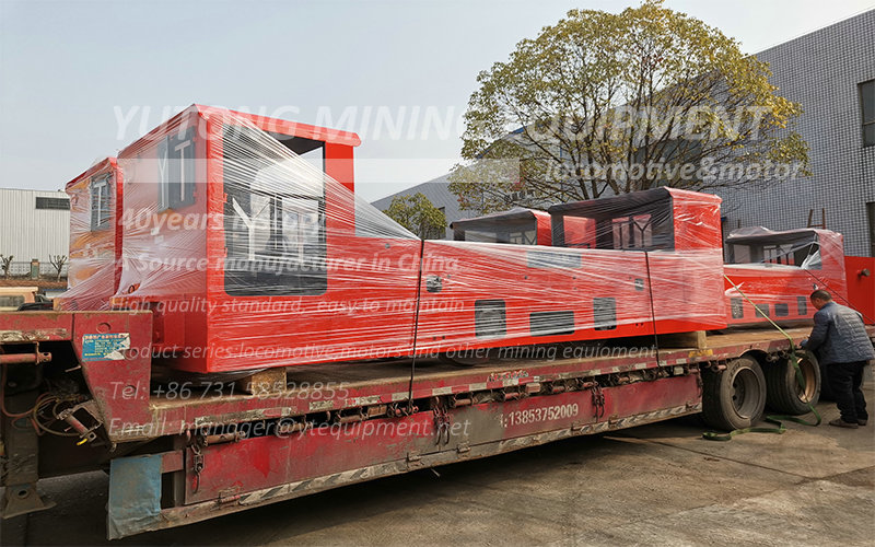 3 sets of 8 ton electric battery locomotives shipped