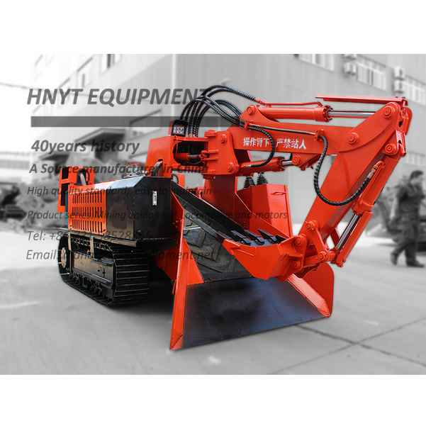 Crawler belt mucking loader machine