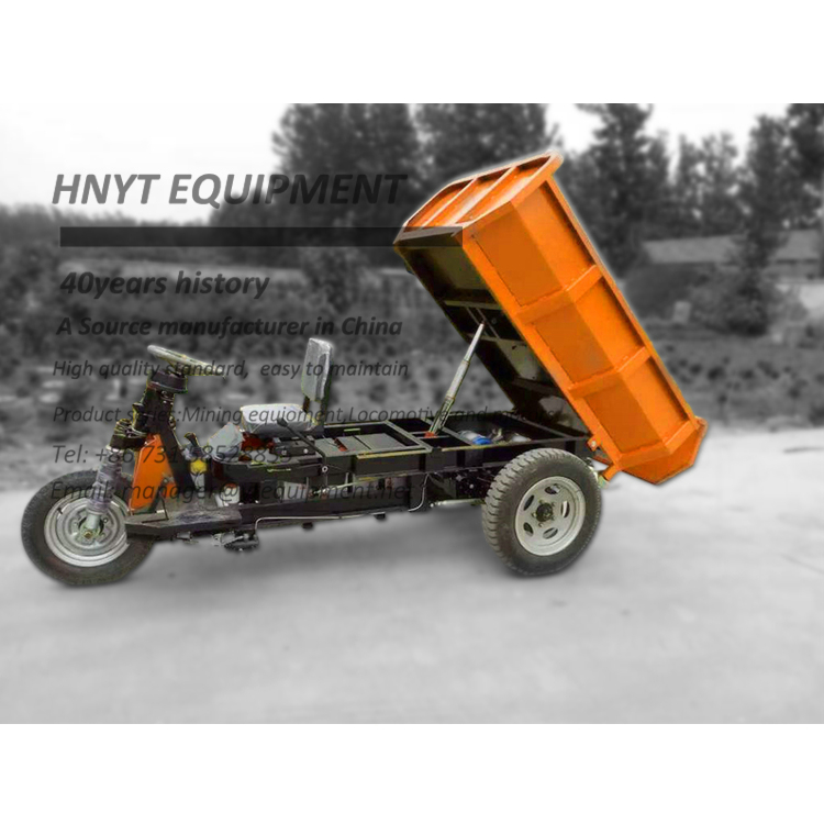 Small 800kg mining electric tricycle for underground tunnel