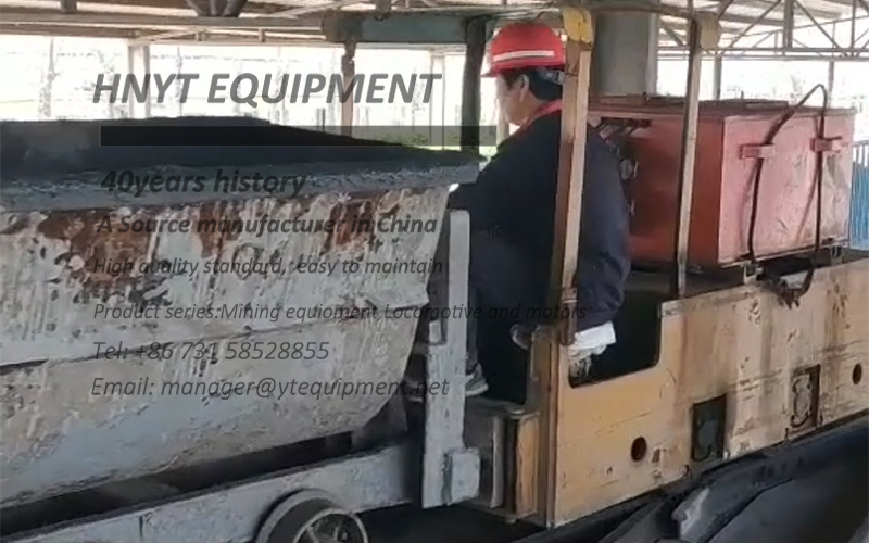 Working video of 2.5 ton mining battery Xiangtan locomotive
