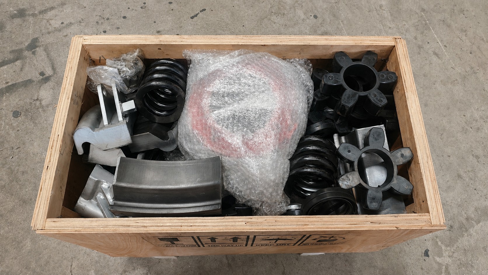 Carefully packed locomotive accessories ready for international transport.jpg